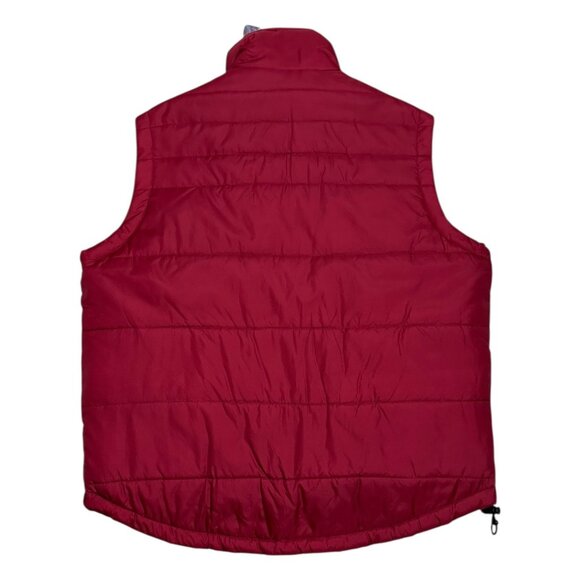 MARLBORO NWT Cigarettes Vintage Red Winter Puffer Parka Vest Mens Small - Picture 2 of 6